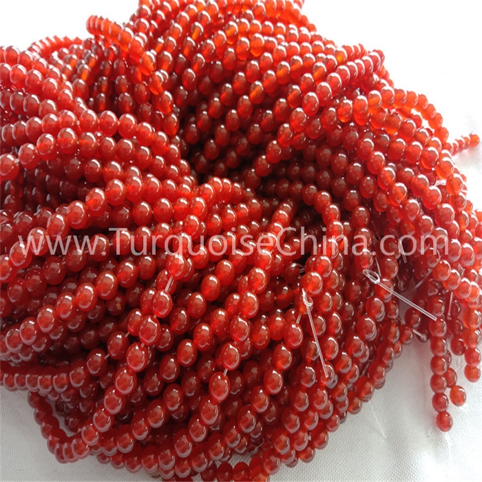 Natural Red Carnelian round shape beads gemstone strings