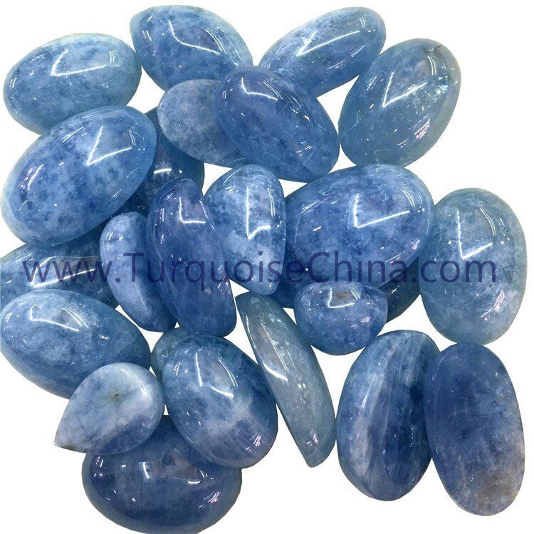 Natural Aquamarine Oval Cabochon Loose Gemstone For Jewelry