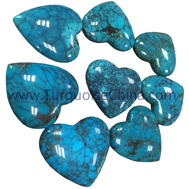 Beautiful Turquoise heart cabochon loose gemstone