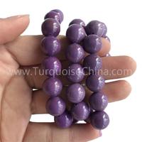 Natural Purple Phosphosiderite Gems Round Beads
