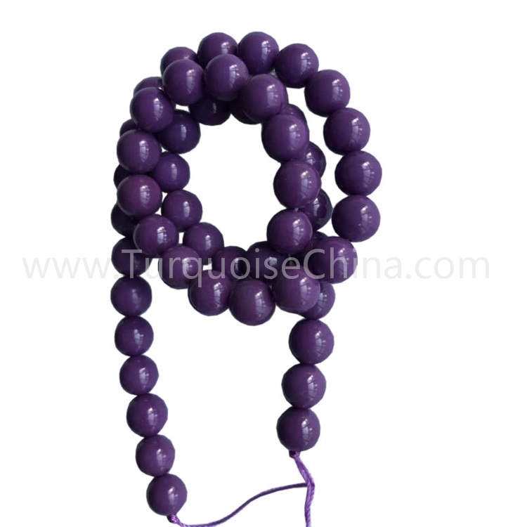 Natural and Beautiful Phosphosiderite Purple Round Beads Gemstone