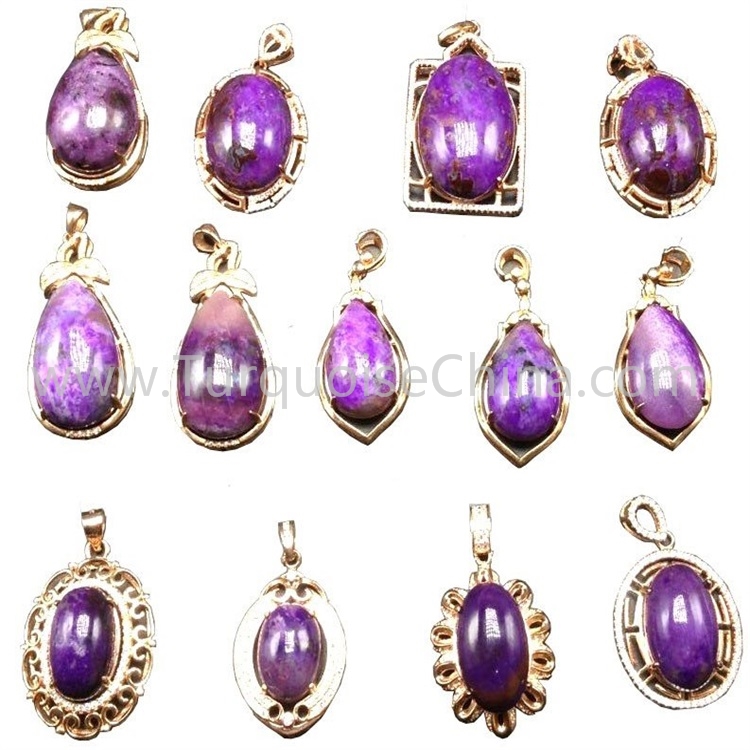 Genuine Natural Sugilite Purple Gemstone Pendant Woman Reiki Pendant