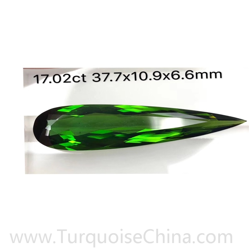 Natural Green Tourmaline Faceted Cabochon Polishing Gemstone