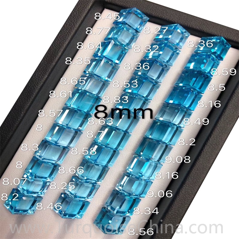 Top Natural Blue Topaz Square Cabochons For Jewelry