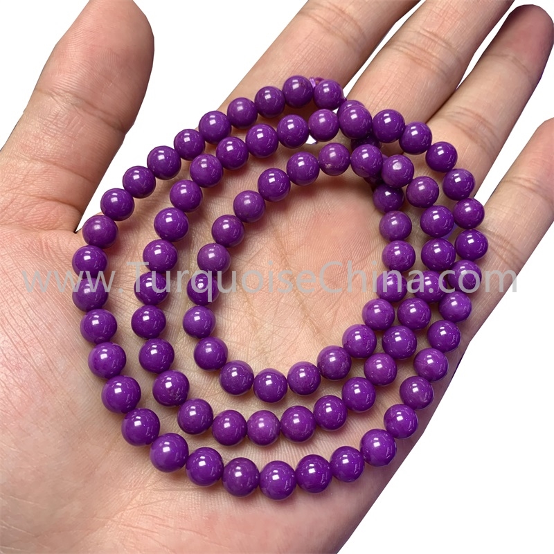 Hot-sale Phosphosiderite round beads gemstone bracelet wholesale