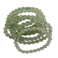 Hot-sale Natural Prehnite Round Beads Green Gemstone Bracelet