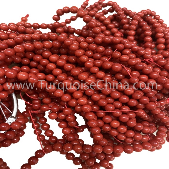 Hot-sale Red Coral Round Gemstone Beads Strings