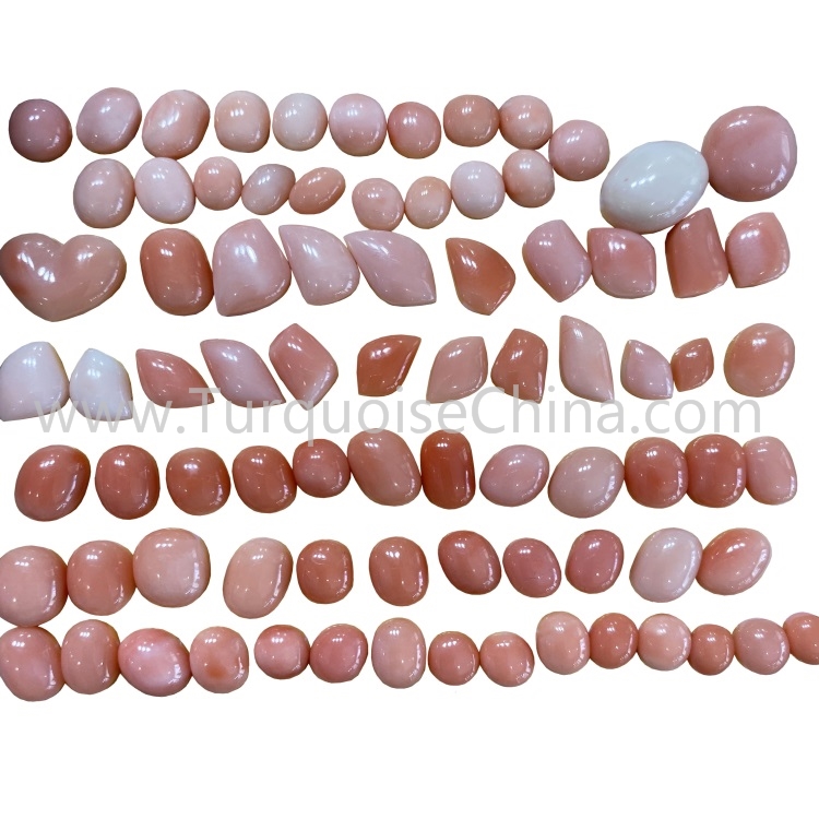 Natural Pink Coral Gemstone Cabochon for Jewelry Wholesale