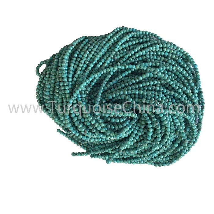 4.5-5.0mm Hot-sale Compressed Turquoise Round Beads Gemstone