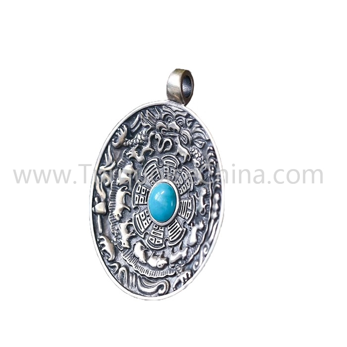 Genuine Turquoise pendant gemstone for jewelry making