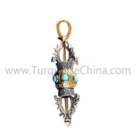 Retro Tibetan Buddhism Vajry Pestle Small Ornaments Key Chains Pendants Home Decorations Auspicious Craft