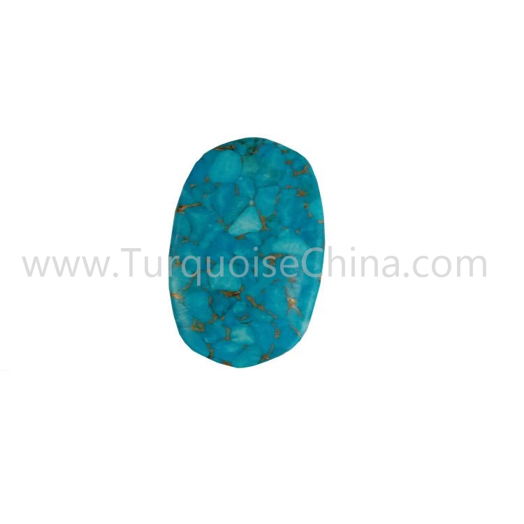 Blue Turquoise Oval Shape Cabochon For Making Pendant Dangler Jewelry