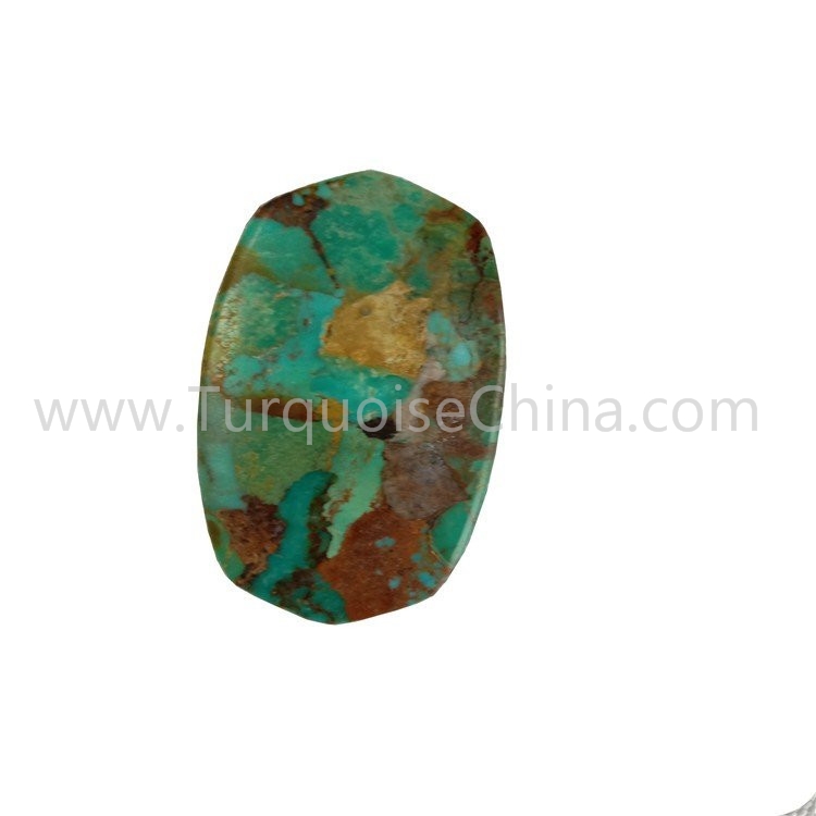 Green-blue Turquoise Oval Shape Cabochon For Making Pendant Dangler Jewelry