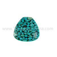 Blue And Black Turquoise Pear Shape Cabochon For Making Pendant