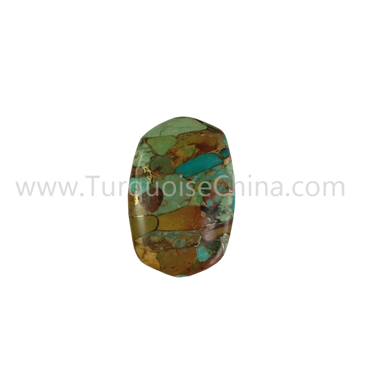 Green And Brown Turquoise Oval Cabochon For Making Jewelry