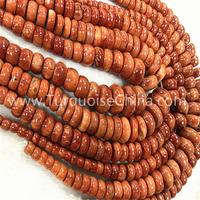 Genuine Red Coral Rondelle Beads Mixtrue Size Wholesale