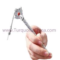 New Women Hair Stick 925 Sterling Silver Handmade HairPin With Gemstone