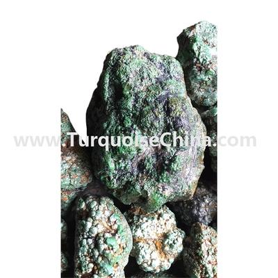 Bulk Wholesale Natural HuBei spider-web Raw Green Turquoise Stone Rough for Jewelry Making