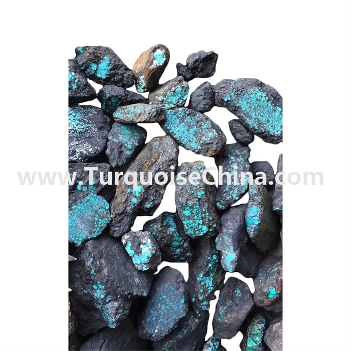 Natural spiderweb  blue-greenish color turquoise stone rough stone wholesale