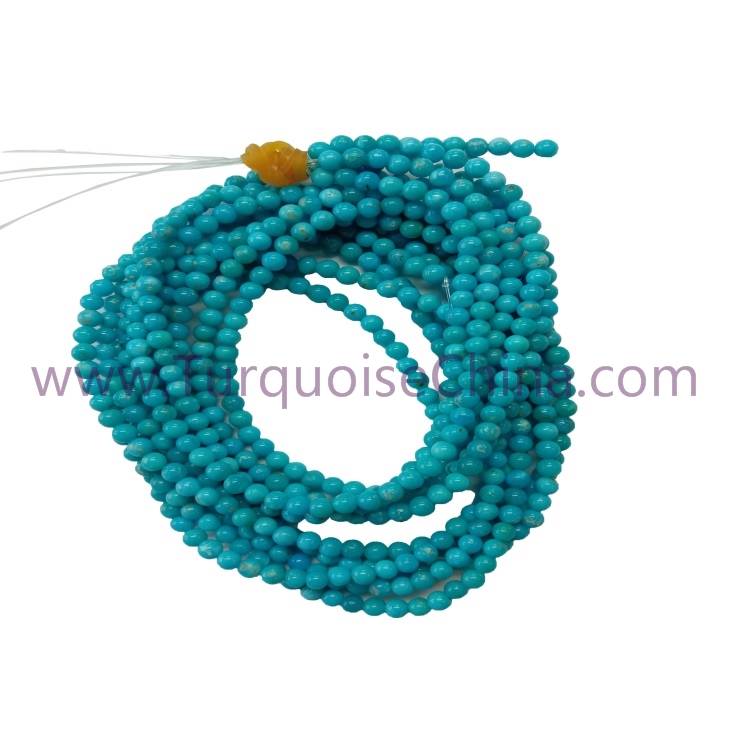 Genuine Turquoise 3mm Round Beads Gemstone Wholesale