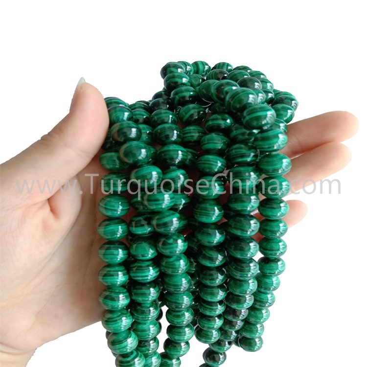 Fashion Gemstone Green Malachite Round Beads Wholesale