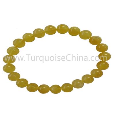 8mm Popular Natural Amber Round Beads Bracelets For Woman And Man