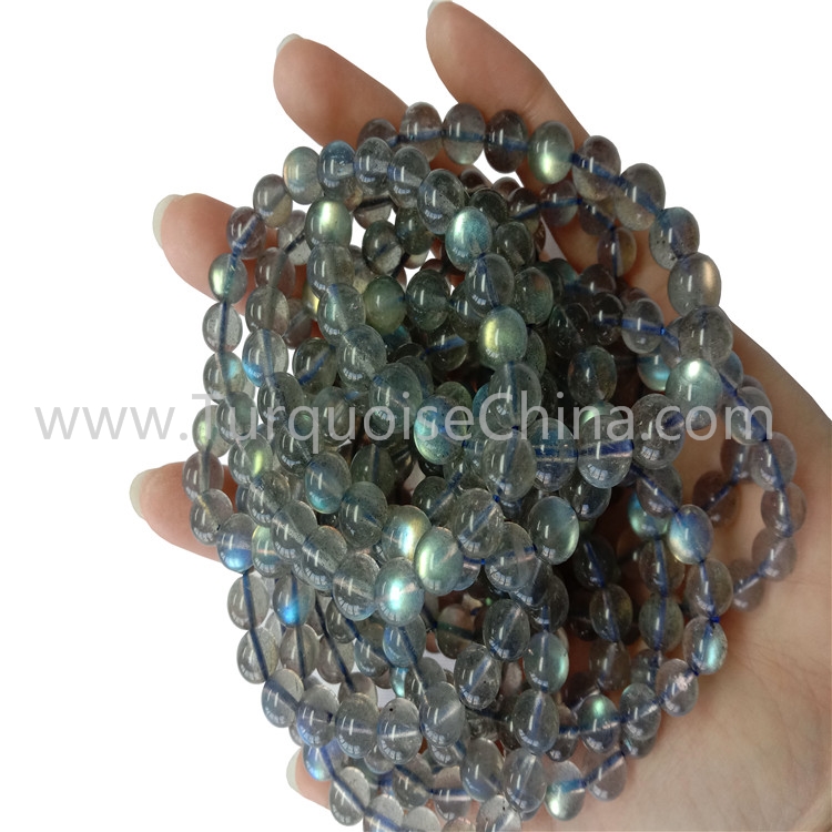 8mm Genuine Labradorite Round Beads Bracelets Wholesale