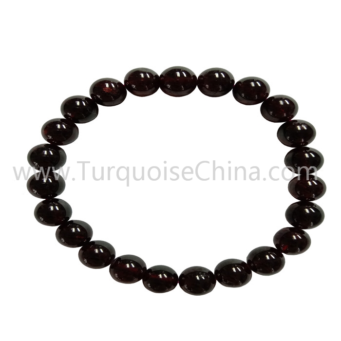 8mm Natural Garnet Popular Round Beads Bracelets Gift For Woman