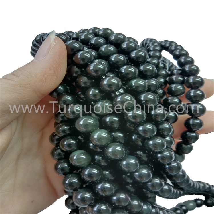 Popular Natural Colorful Obsidian Round Beads For Necklace Bracelet