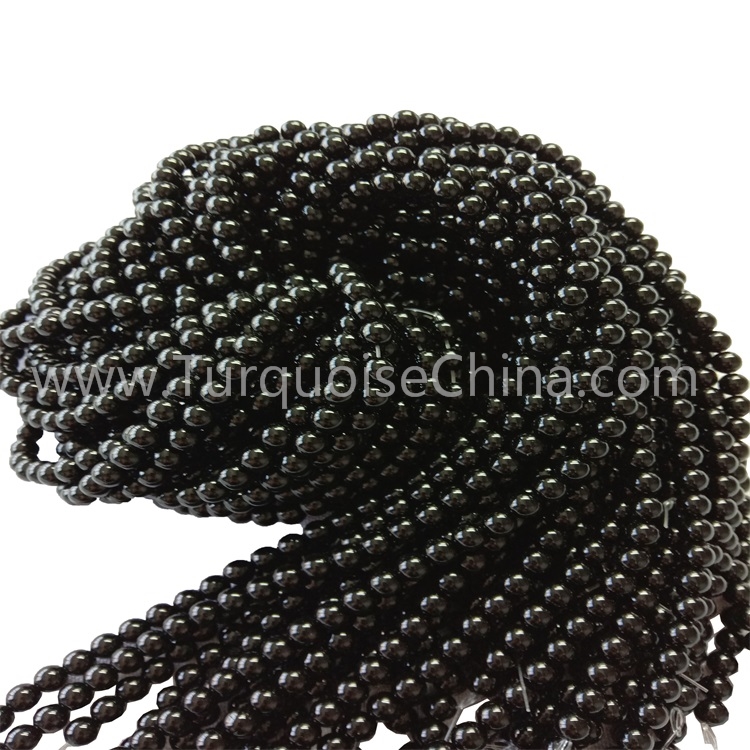 Wholesale Genuine Black Onyx Round Beads For Making Jewelry