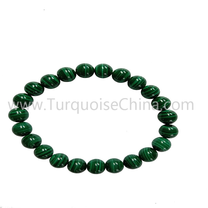 Natural Green Malachite Round Beads Gemstone Bracelets Wholesale