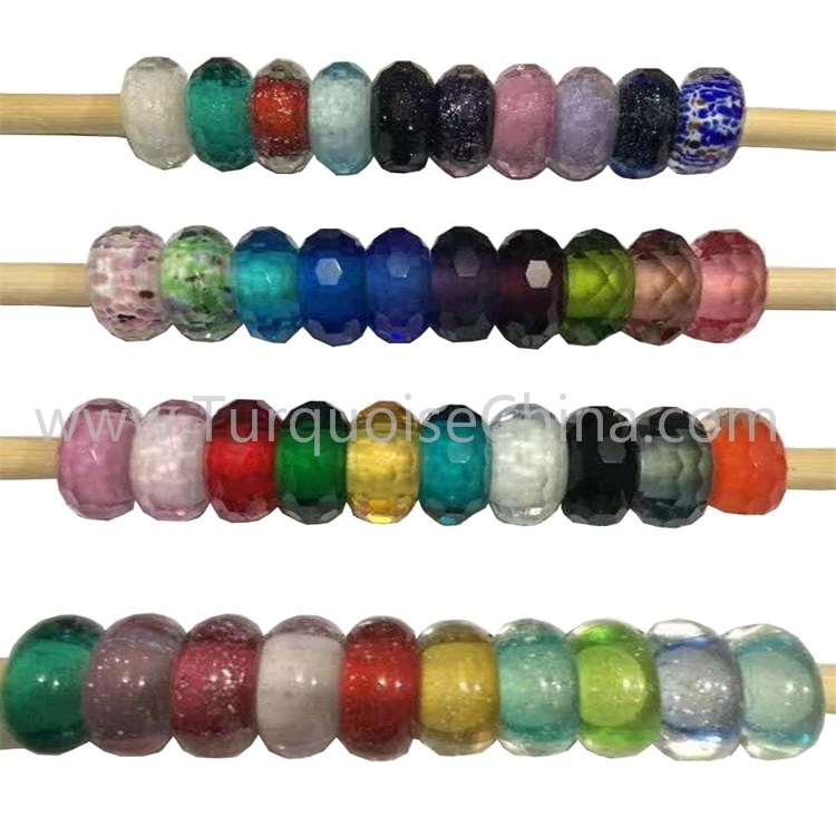 Coloured Glaze Silver Beads Various Charms Fit For Necklace Bracelets Wholesale