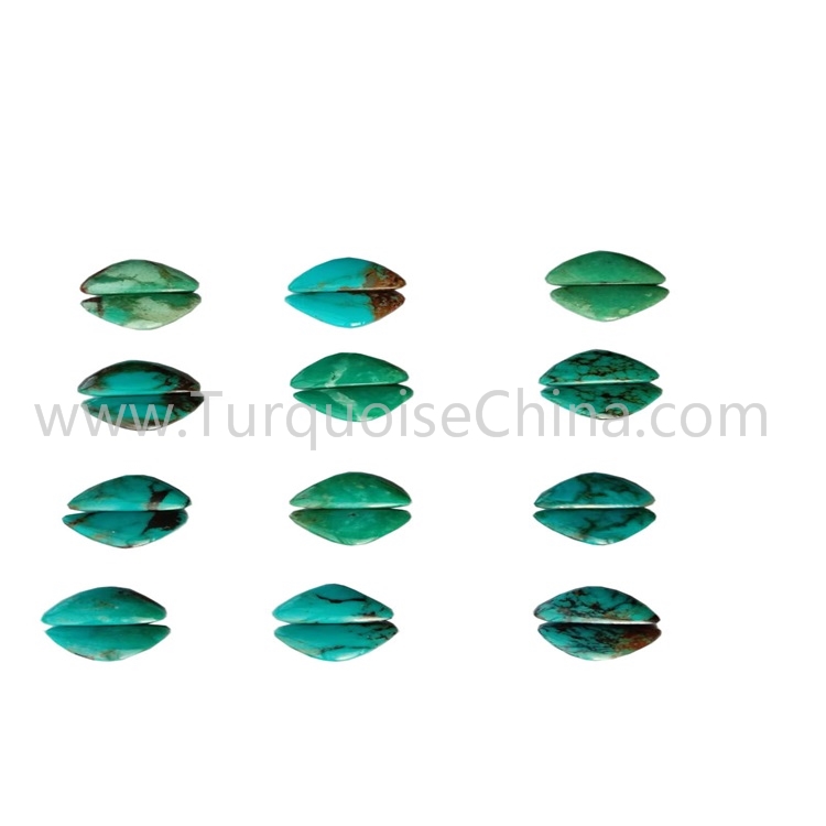 15.7x9.6mm natural turquoise smooth polishing triangle gemstone wholesale