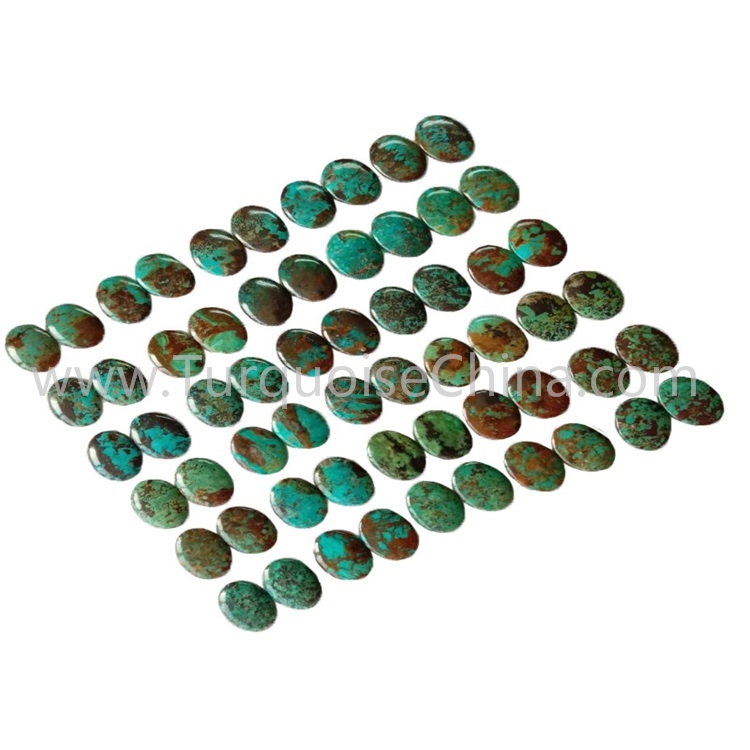 20.3x27x3.8mm Genuinte Turquoise Left And Right Match Pairs Smooth Oval Cabochon