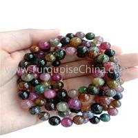 8mm Colorful Tourmaline Round Beads Bracelets Gemstone Wholesale