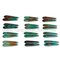 35x14x3.8mm Natural Turquoise Pairs Trapezoid Cabochon Wholesale