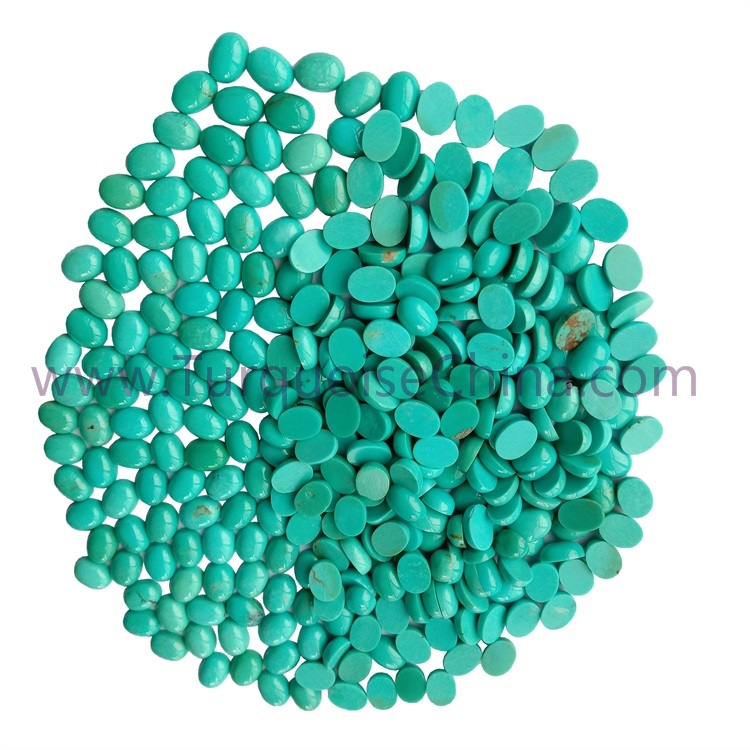8x6x3.3mm Natural Turquoise Oval Cabochon Gemstone Wholesale