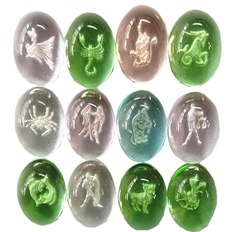 Constellation And Zodiac Sign Crystal Gemstone Carved Cabochon