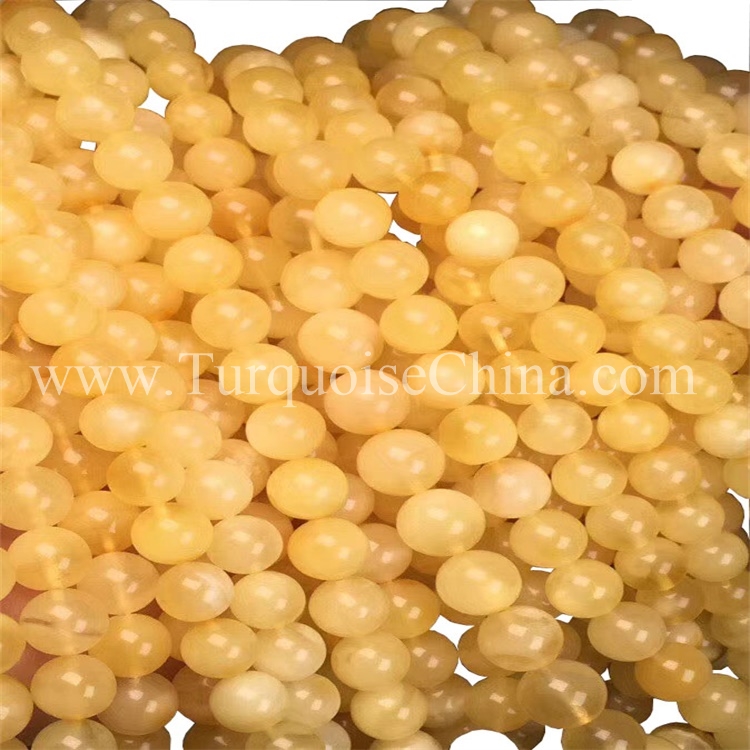 Amber Circular Beads Retro Yellow Beads Bracelet
