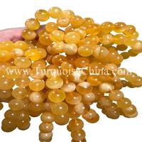 Natural Yellow Amber Gemstone Clear Round Beads Bracelet
