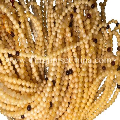 7mm Natural Classic Amber Strands Round Beads