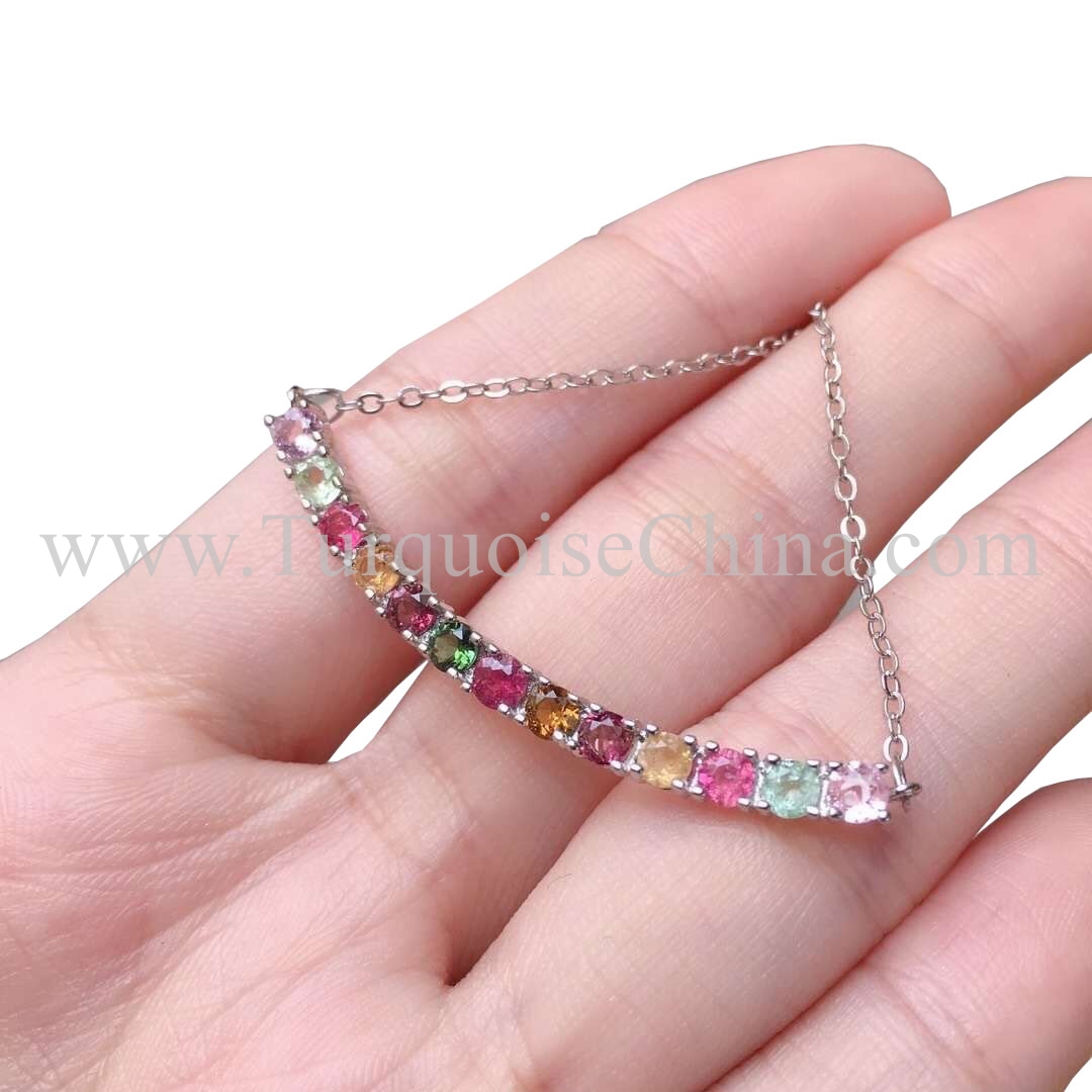 Natural Spectacular Pendant Diamondoid Tourmaline Necklace Gift For Girlfriends