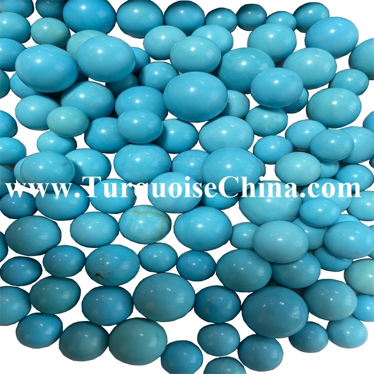 Strand Of Turquoise Round Glass Beads Class B High Quality
