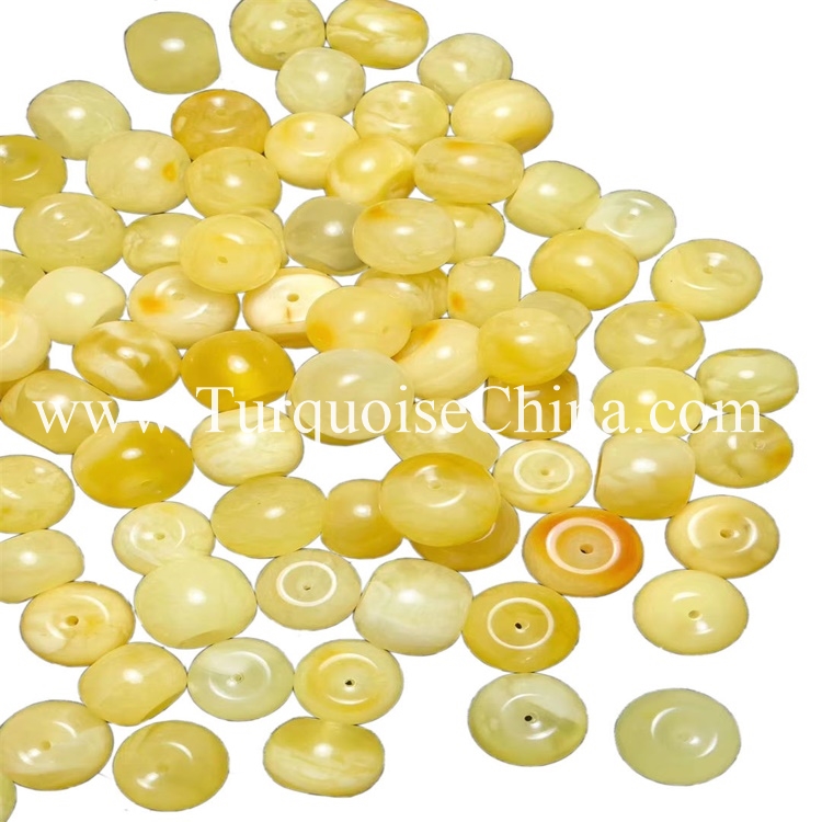 100% Natural Yellow Amber Beads Ball Pendant Certificate