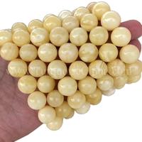 Lovely Slippy Amber Gemstone Round Beads Bracelet For Unusual Design