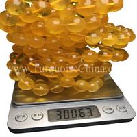 Stunning Beautiful Yellow Amber Round Beeswax Bracelet For Fancy Style