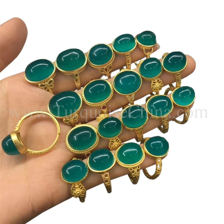 Hot-sale Amazonite Ring Smooth Bosselated Cabochon For Fashion Design