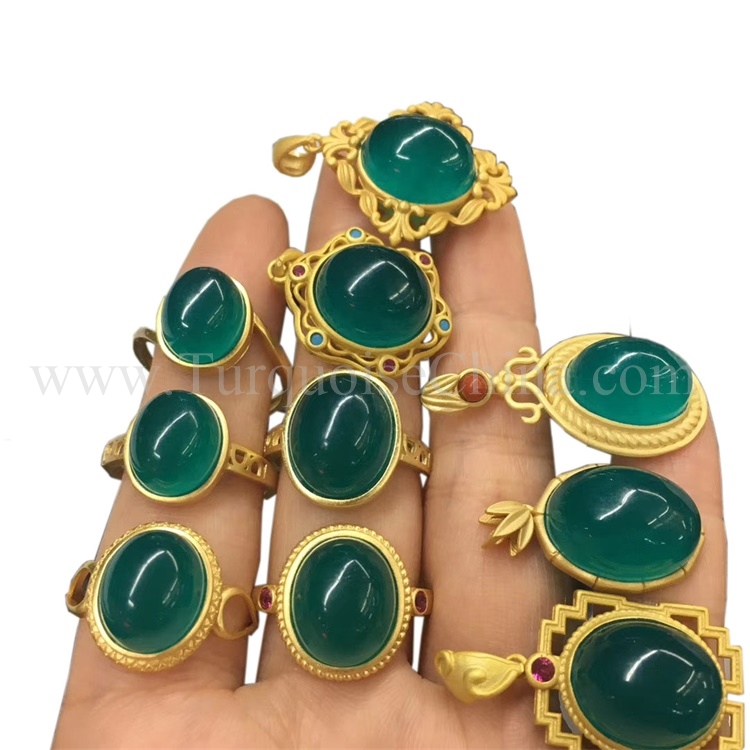 Superb Pretty Amazonite Ring Green Cabochon Gemstone For Fancy Appearance