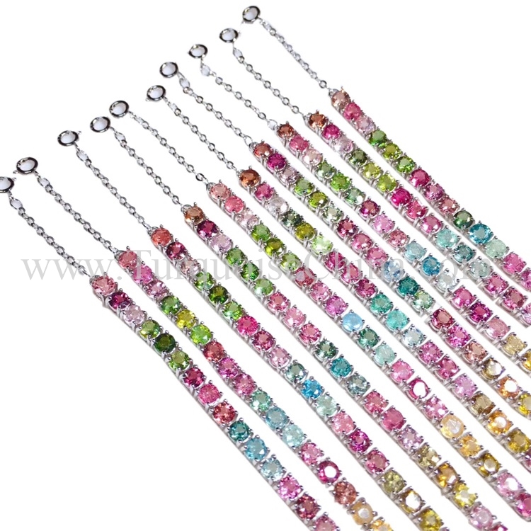 Exquisite Unique Pendant Brilliant Slippy Tourmaline Necklace Endearing Gift For Girl