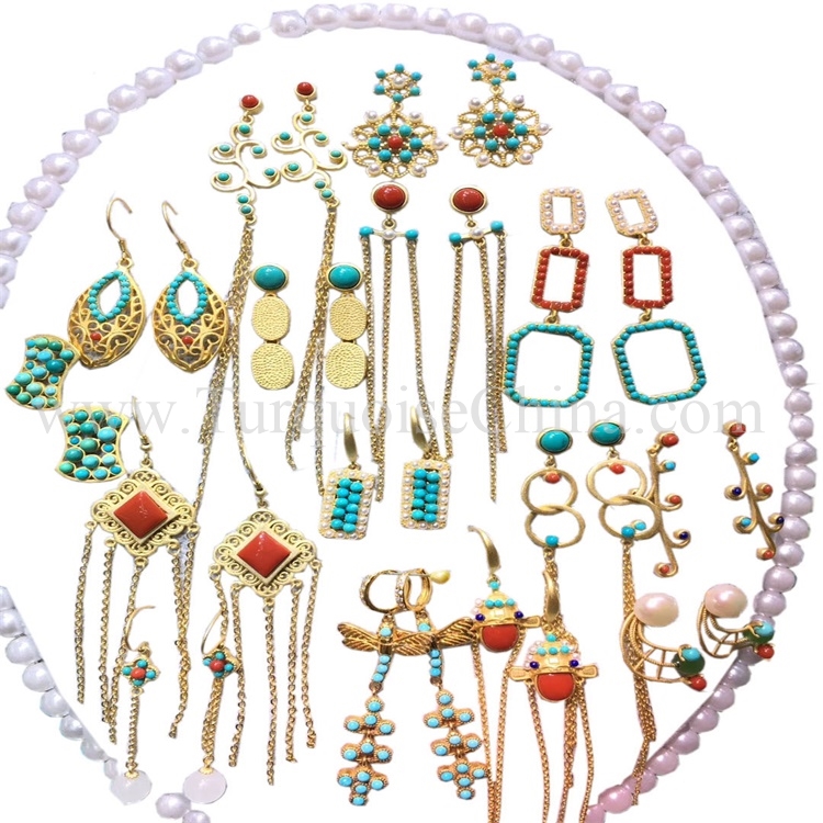 Elegant Various Mixed Jewelry Colorful Shapeless Turquosie For Women's Best Accessories